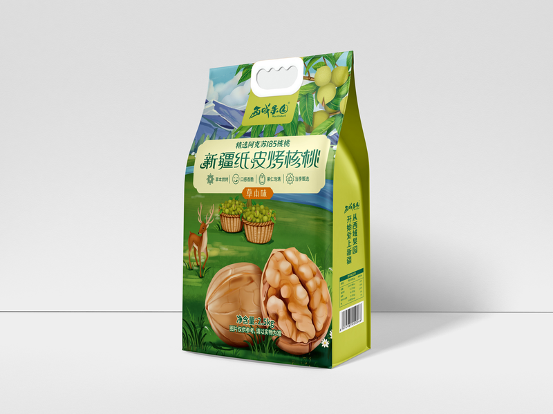 功能性食品包装设计案例：核桃袋装包装